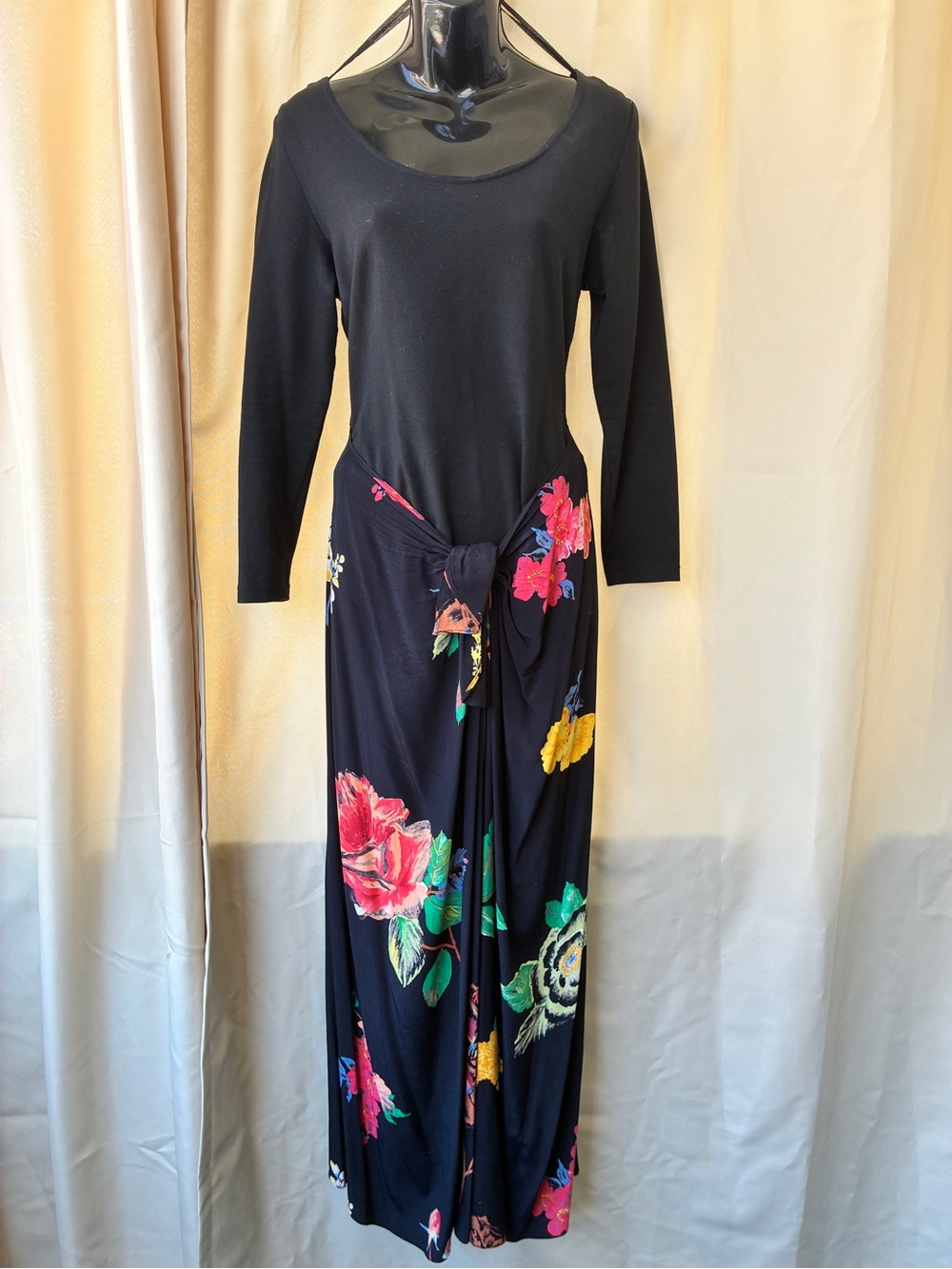 Vintage PG Collections Ginger Bort Bodysuit Faux Wrap Skirt Dress
